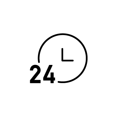 24時間営業のアイコンイラストのサンプル画像