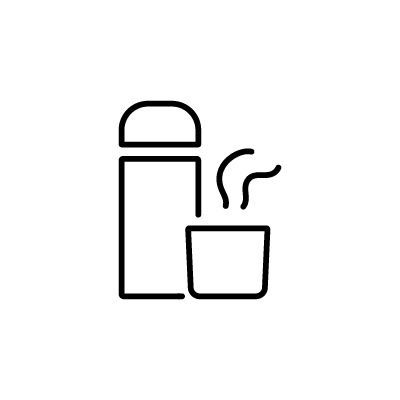 水筒と暖かい飲み物のアイコンイラスト素材のサンプル画像