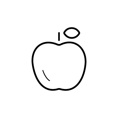りんごのアイコンイラストのサンプル画像