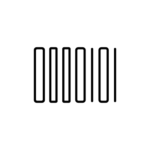バーコードのアイコンイラストのサンプル画像