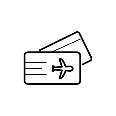 搭乗券のアイコンイラストのサンプル画像