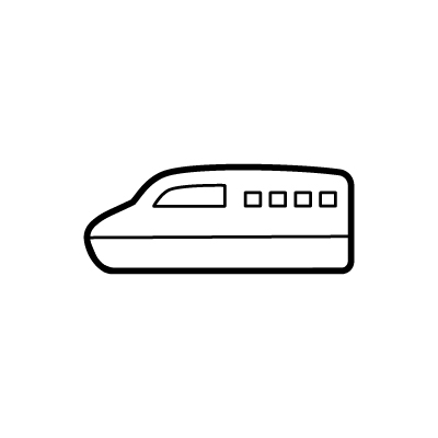 新幹線（横向き）のアイコンイラストのサンプル画像