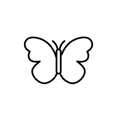 蝶のアイコンイラストのサンプル画像