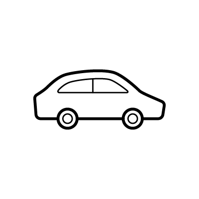 車（横向き）のアイコンイラストのサンプル画像
