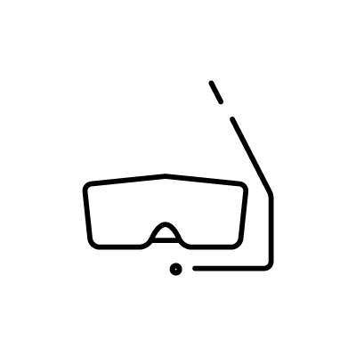 シュノーケルゴーグルのアイコンイラスト素材のサンプル画像