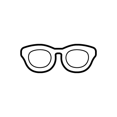 メガネ（セルフレーム）のアイコンイラストのサンプル画像