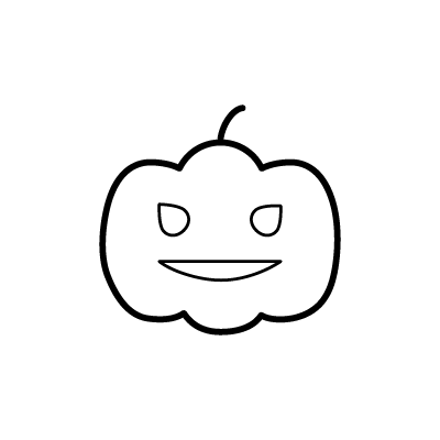 ハロウィンのカボチャランタンのアイコンイラスト素材のサンプル画像