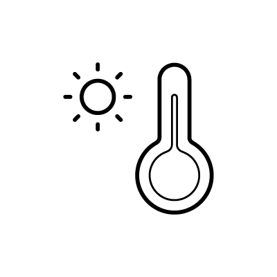 真夏日（温度計）のアイコンイラストのサンプル画像
