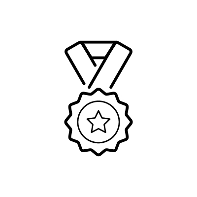 メダルのアイコンイラストのサンプル画像
