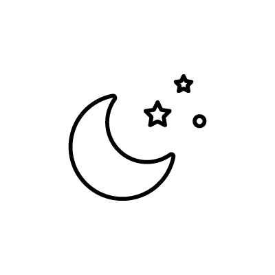 月と星のアイコンイラストのサンプル画像