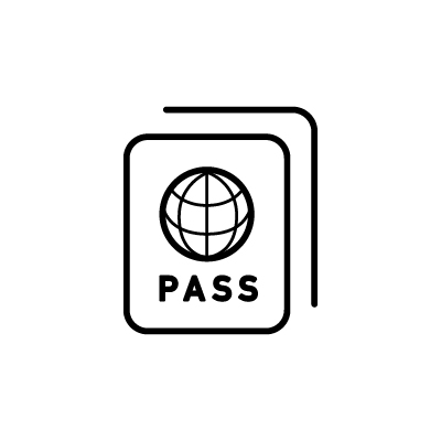 パスポートのアイコンイラストのサンプル画像