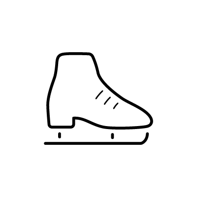 スケート靴のアイコンイラストのサンプル画像