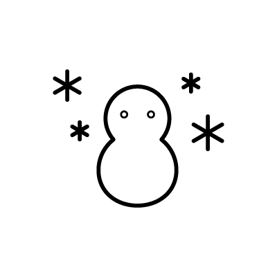 雪の日のアイコンイラストのサンプル画像