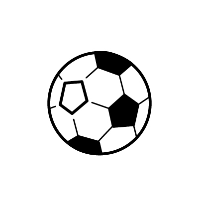 サッカーボールのアイコンイラストのサンプル画像