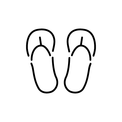 ビーチサンダルのアイコンイラスト素材のサンプル画像