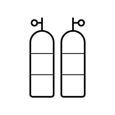酸素ボンベのアイコンイラスト素材のサンプル画像