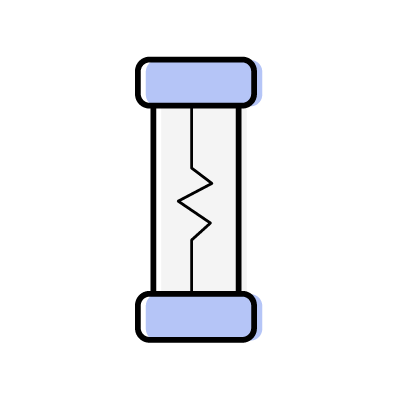 真空放電のアイコンイラスト素材（ブルー）