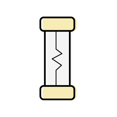 真空放電のアイコンイラスト素材（イエロー）