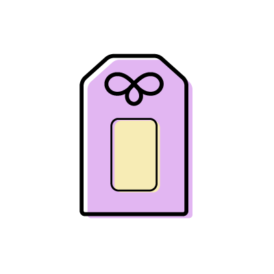 紫のお守りのアイコンイラスト素材
