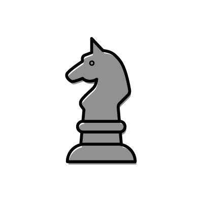 黒いチェスの駒のアイコンイラスト素材