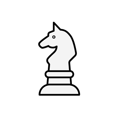 白いチェスの駒のアイコンイラスト素材