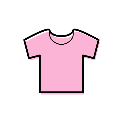 ピンクのTシャツのアイコンイラスト素材