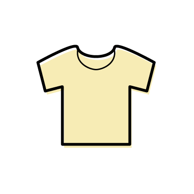 黄色のTシャツのアイコンイラスト素材