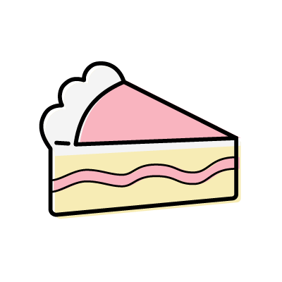 いちごのタルトケーキのアイコンイラスト素材