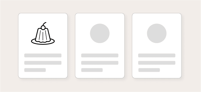 ゼリーのアイコンイラスト素材を使ったページデザインのサンプル