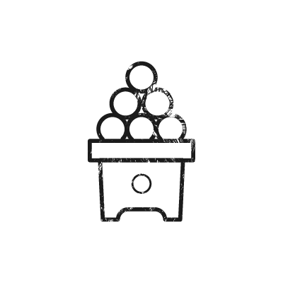 黒インクで描いた月見団子のアイコンイラスト素材