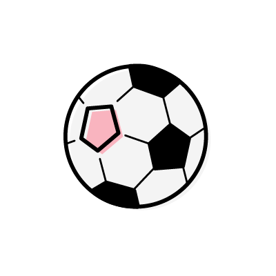 レッドのサッカーボールのアイコンイラスト素材