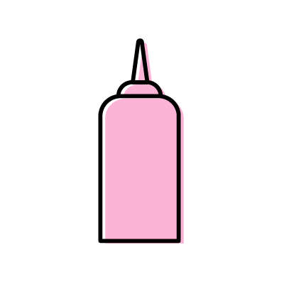 ピンク色のディスペンサー容器のアイコンイラスト素材