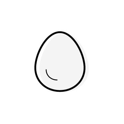 白い卵のアイコンイラスト素材