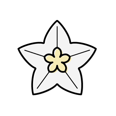白い竜胆の花のアイコンイラスト素材
