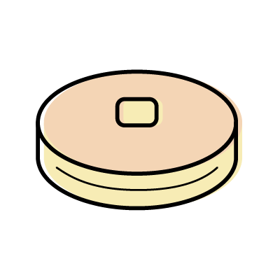 プレーンなホットケーキのアイコンイラスト素材