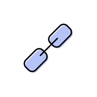 リンクのアイコンイラスト素材（ブルー）